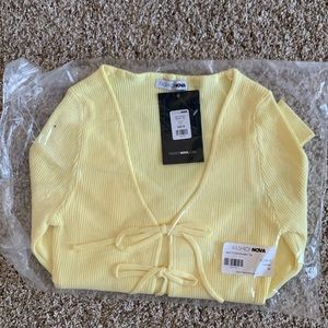 New yellow top from FASHION NOVA.  Super cute for the summer.